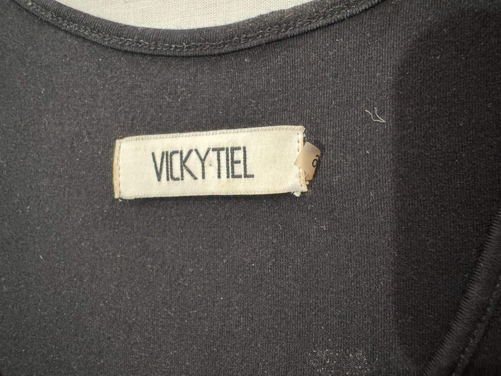 Vintage 80s Vicky Tiel Sleeveless Tank Dress 6 Sheer Abstract Skirt MOD Grunge