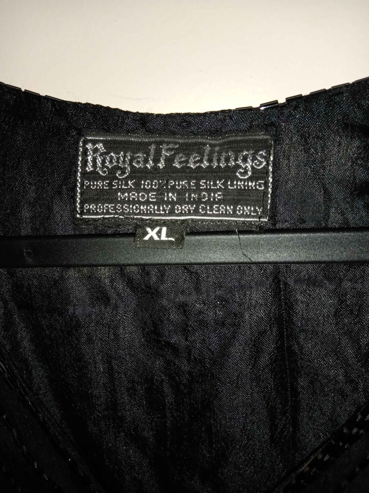Royal Feelings 100% PURE SILK Vintage Beaded and Sequined Top – XL