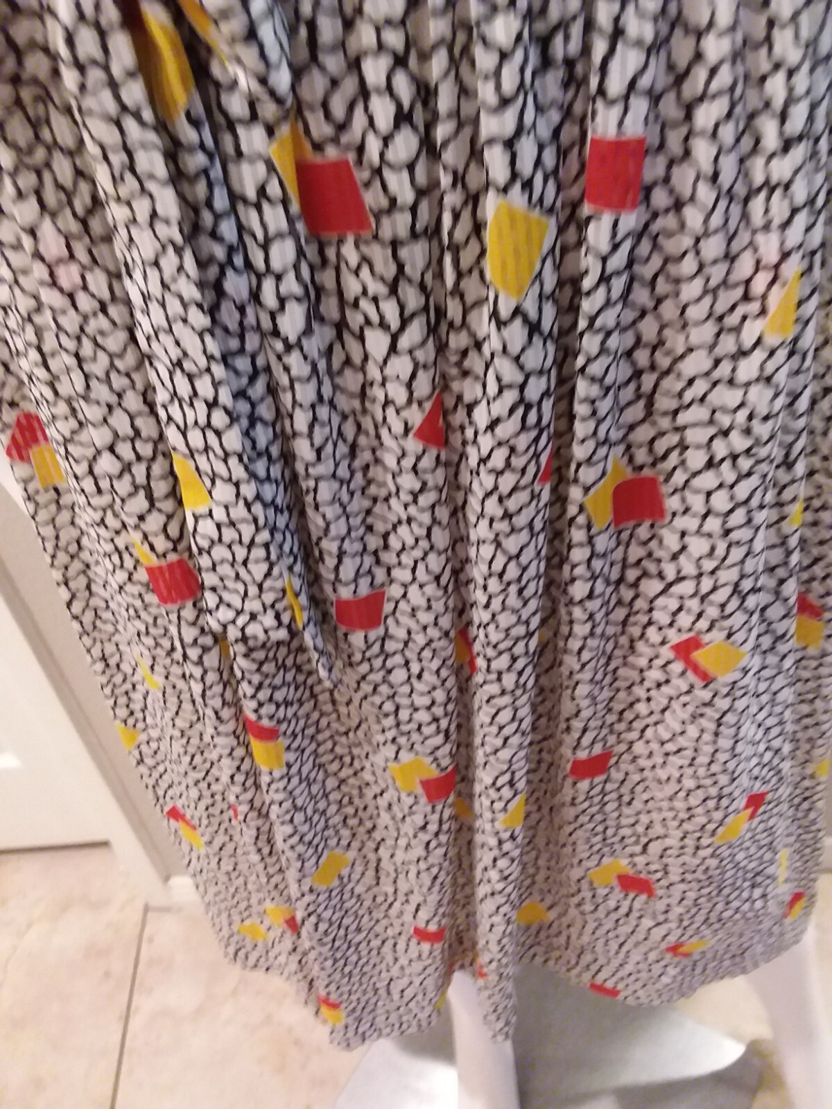 NEIMAN MARCUS CASTLEBERRY Dress Multicolored Size 14 Vintage Shoulder Pads
