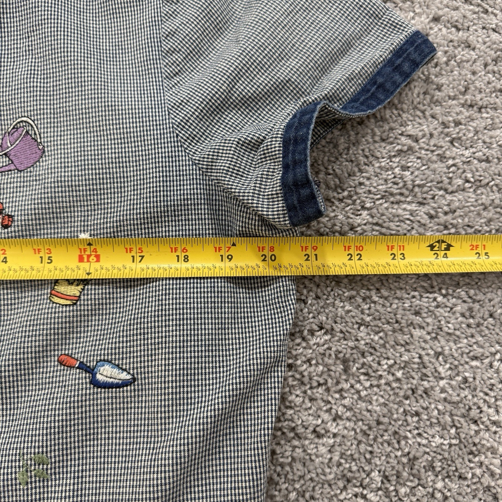 VTG 90s Bobbie Brooks Denim Dress XL Garden Gingham Cottage Country Teacher Maxi