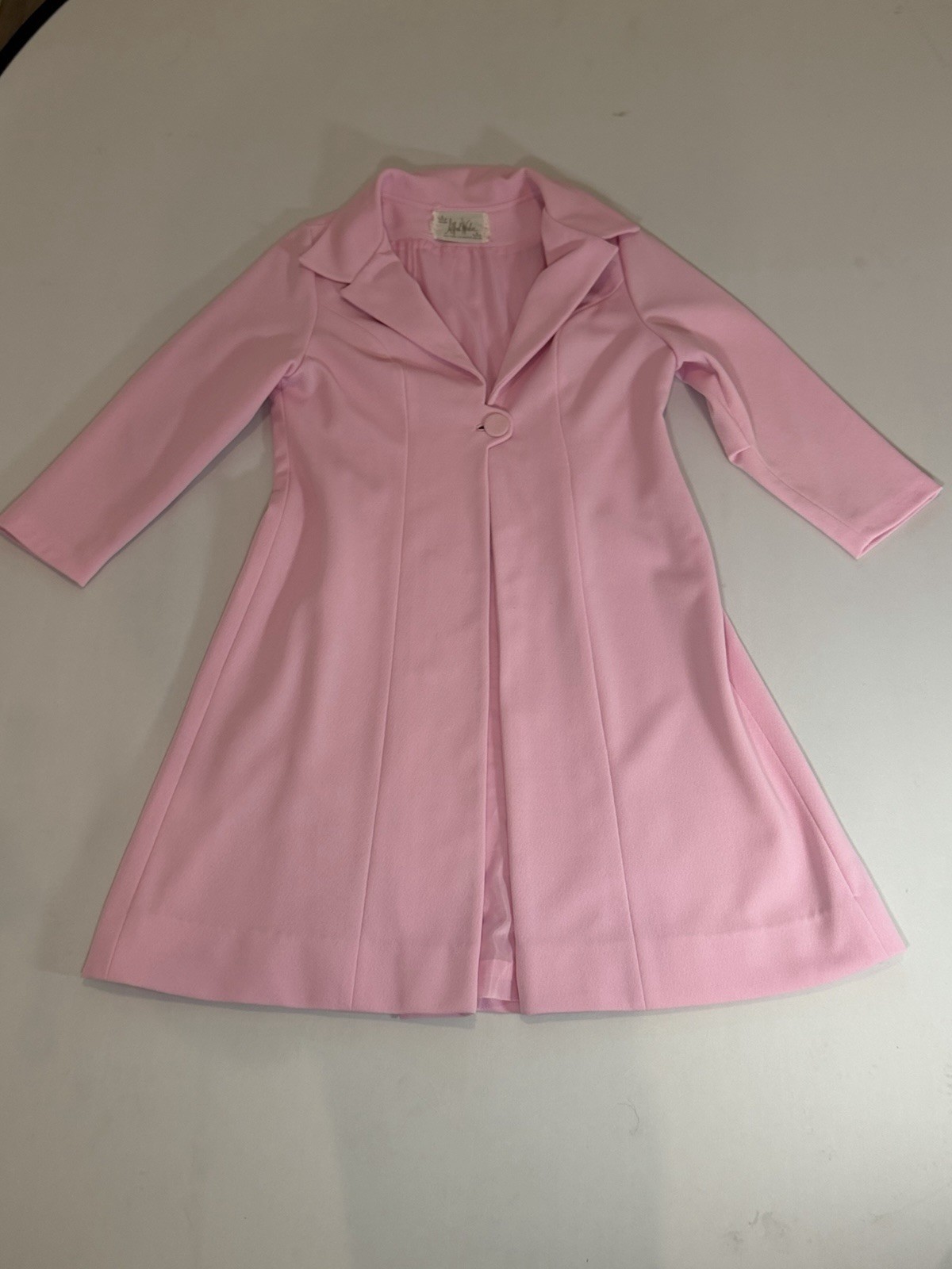 Vintage 1960s Alfred Werber Pink Coat Dress Set No Size Tag