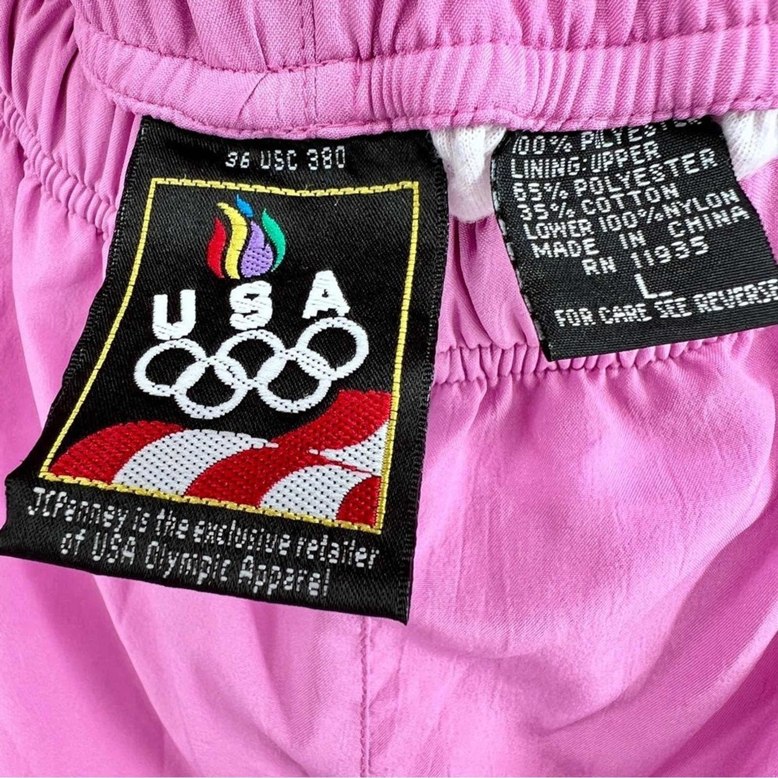 Vintage 1992 USA Olympic Apparel JCPenney Exclusive Women Pink Track Suit Large