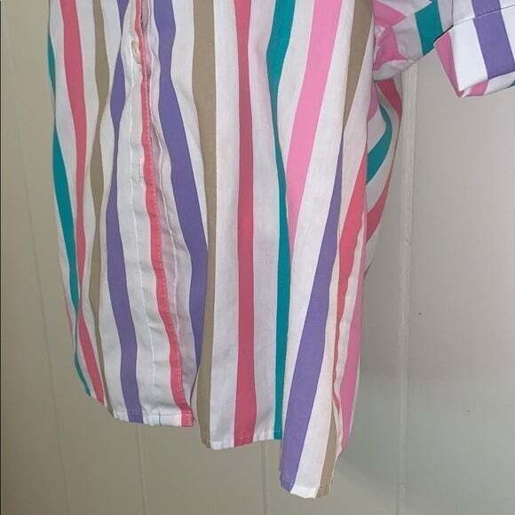 Totally 80s Vtg Cabrais striped top