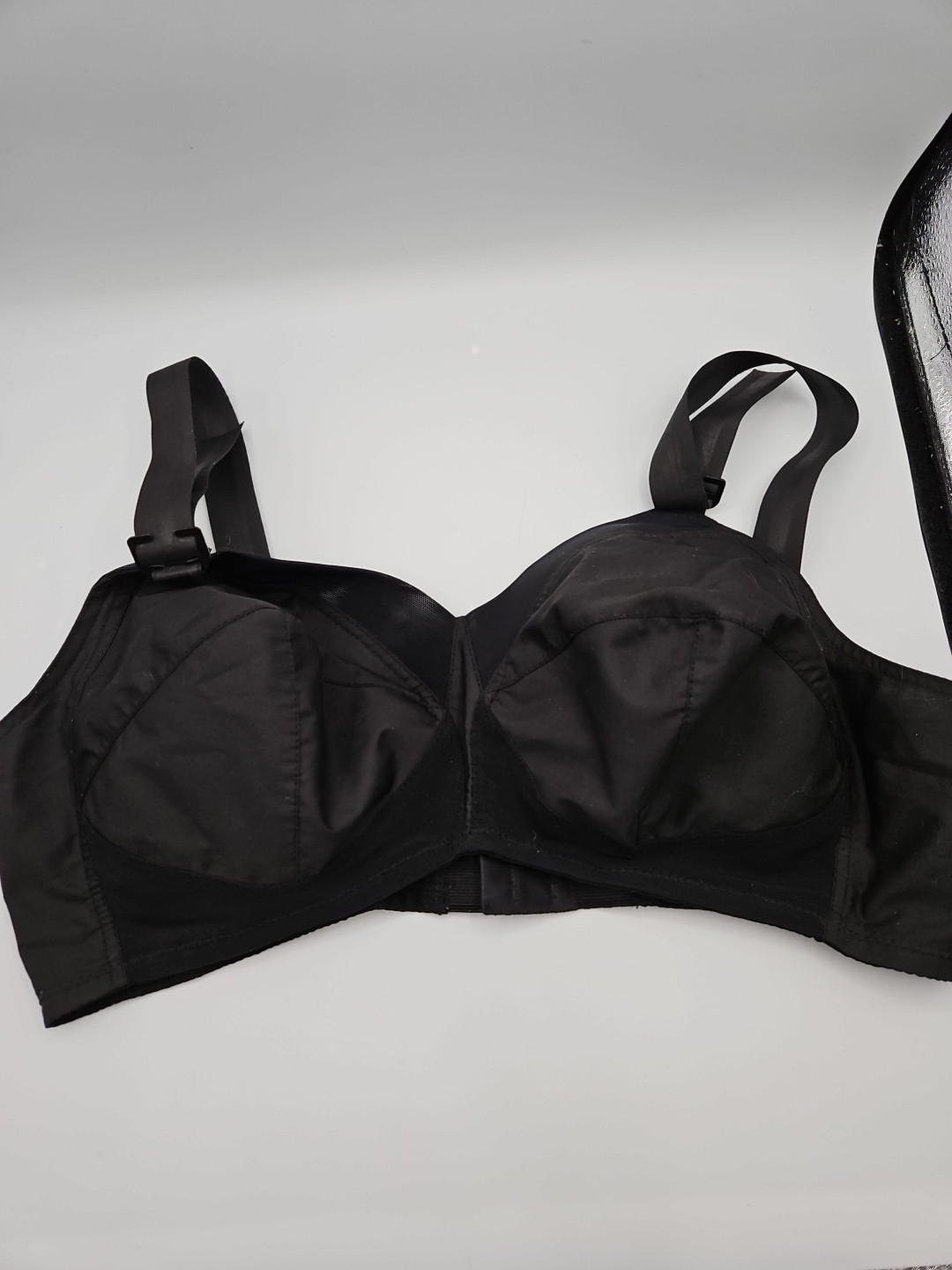 Montgomery Ward Full Figure Bra 40C Soft Shoulders Adjustable Cushioned Black