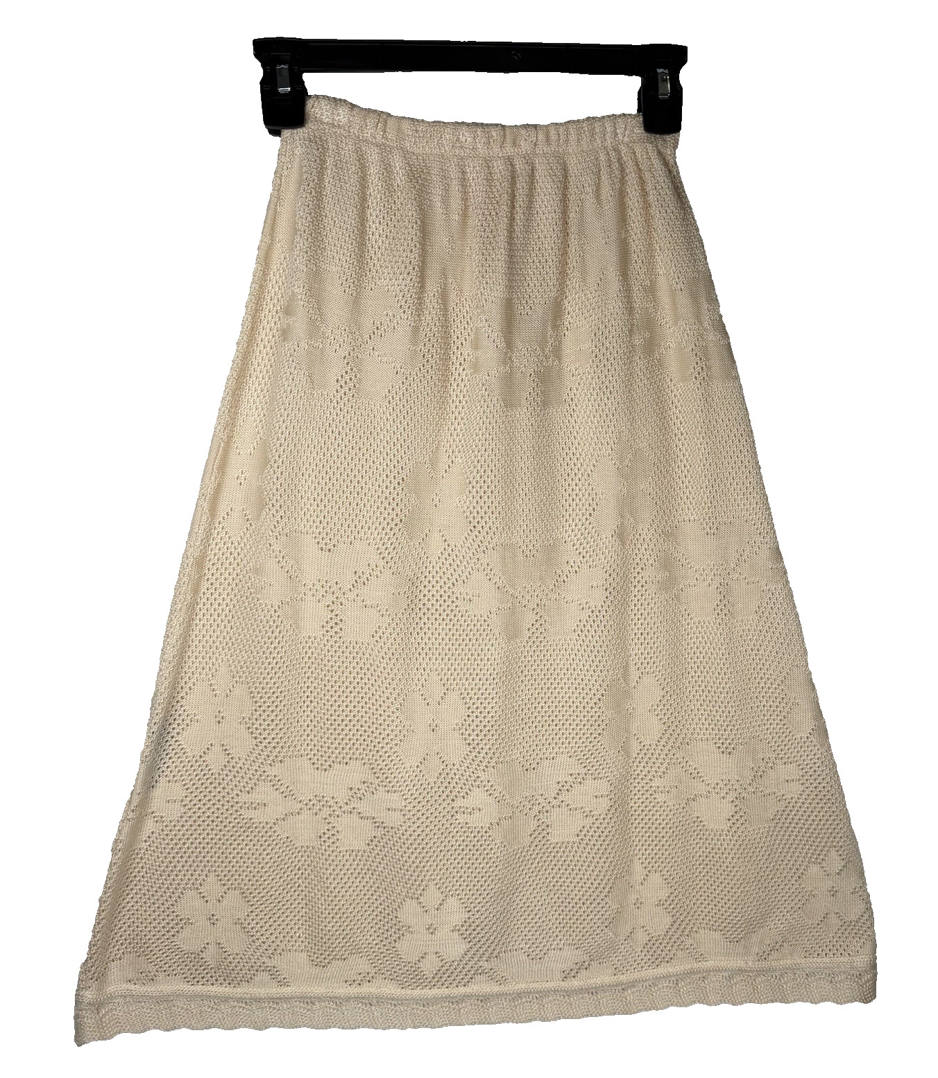 Vintage Mid-Century LeRoy 3-Piece knitwear Set Bohemian Romantic Creme Womens XS