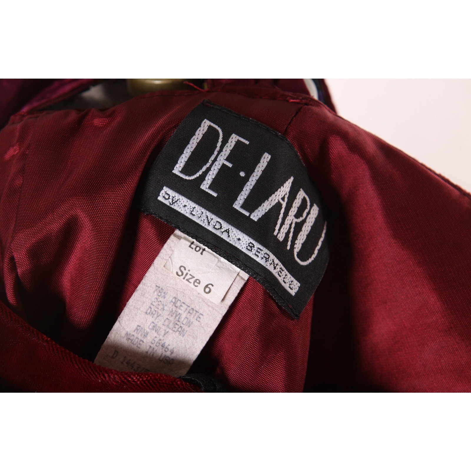 1980s 1990s Burgundy Velvet Beaded Flared Skirt Formal Prom Dress by De-Laru