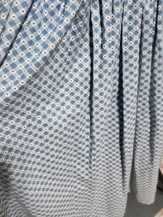Vintage Prairie Patchwork Gingham Maxi Dress Folk Art Cottagecore Small