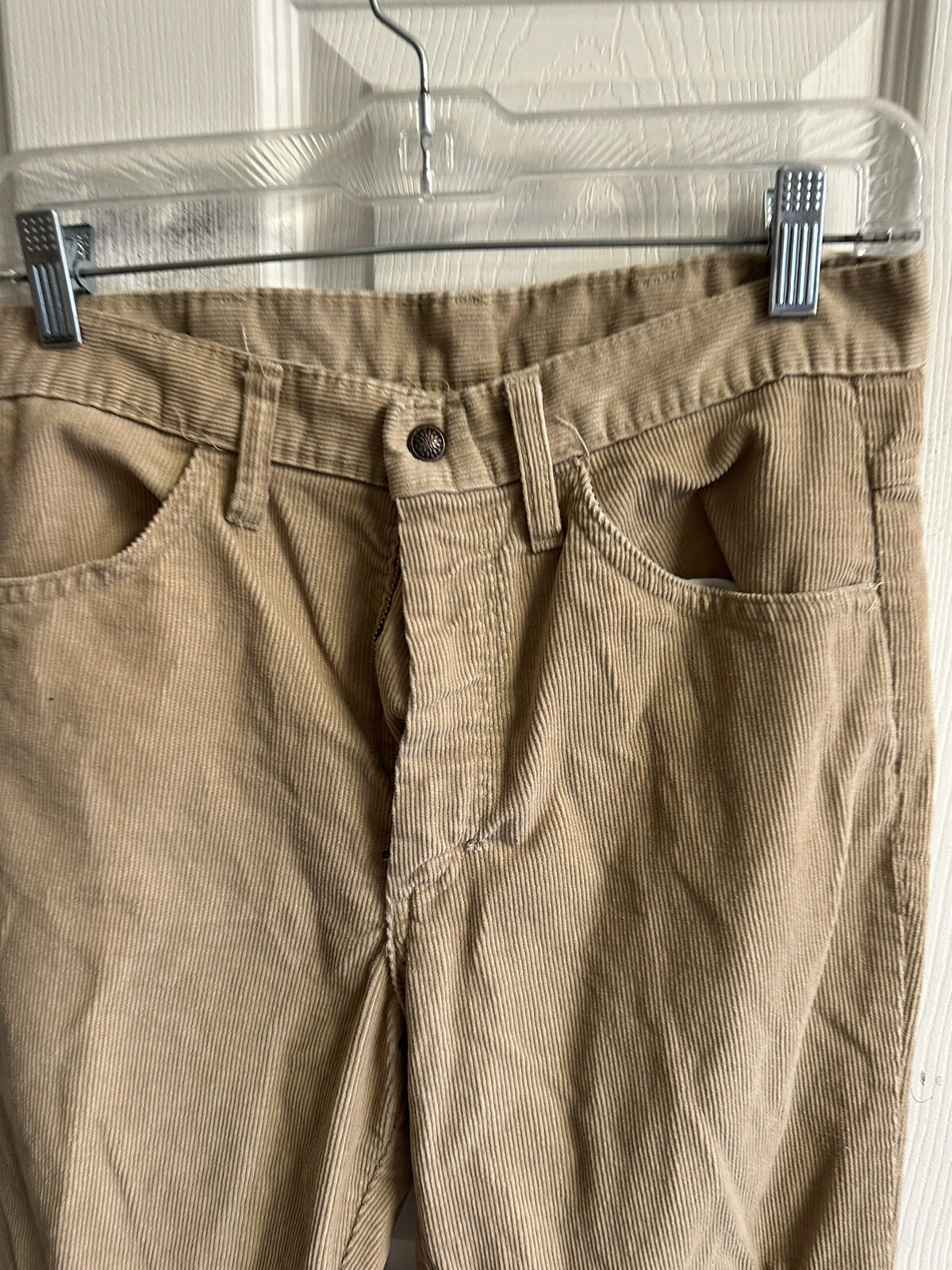 Stetson Vnt 90s Y2K Tan Corduroy Pants Sz Med 29 Beige Flare 41-42 Country