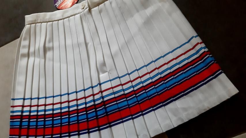 Vintage 80s SLAZENGER SportsWear White Skirt Tennis It-46 GB-14 Fr-42