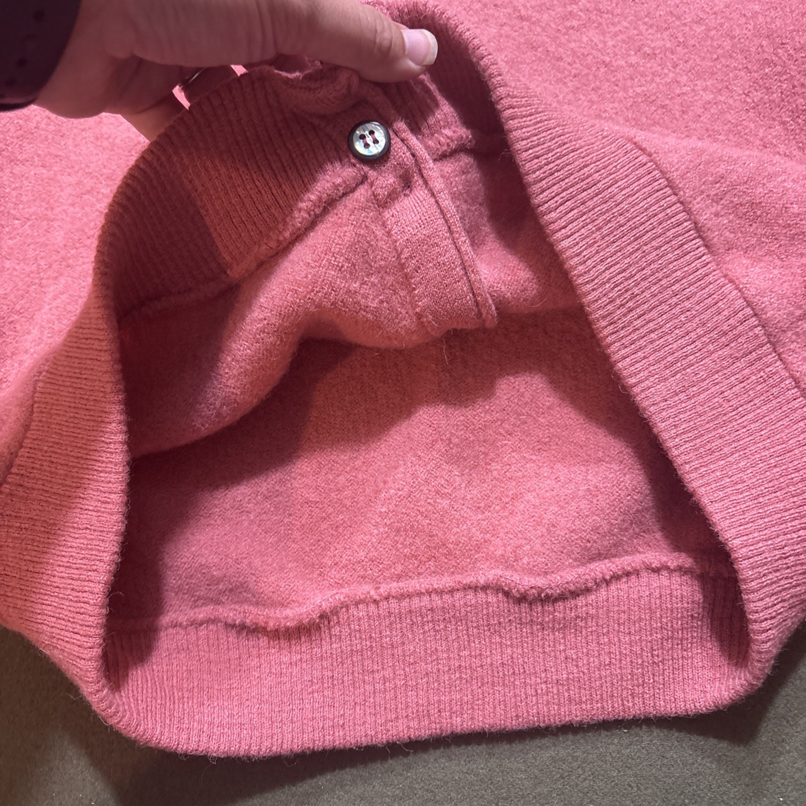 Vtg 60s Robert Bruce Arnold Palmer Cardigan Sweater 50% Alpaca 50% Wool Pink L
