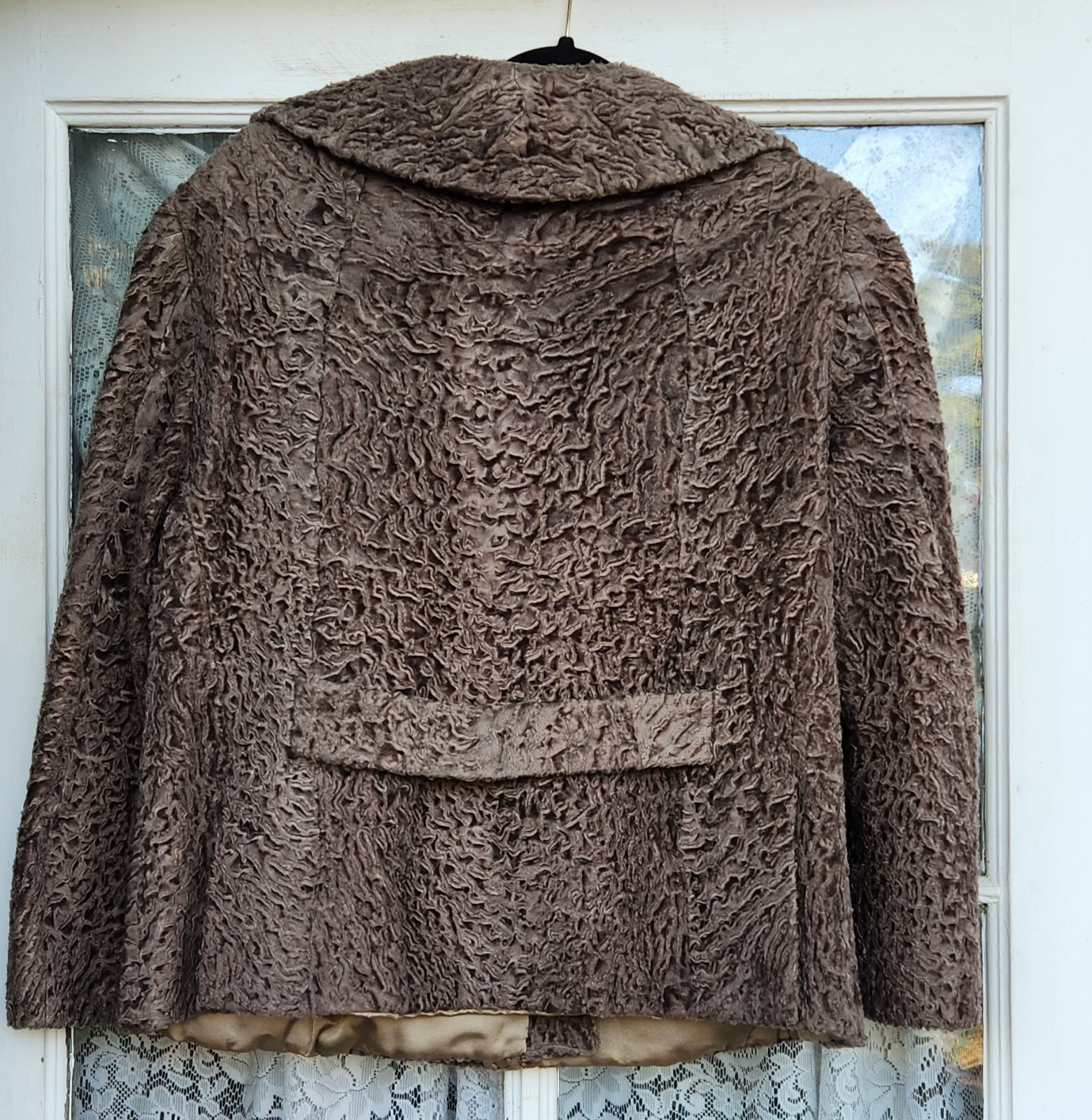 Vintage Fur Coat Wilibel Maas Brothers Brown Astrakhan Lamb Tampa Florida Custom