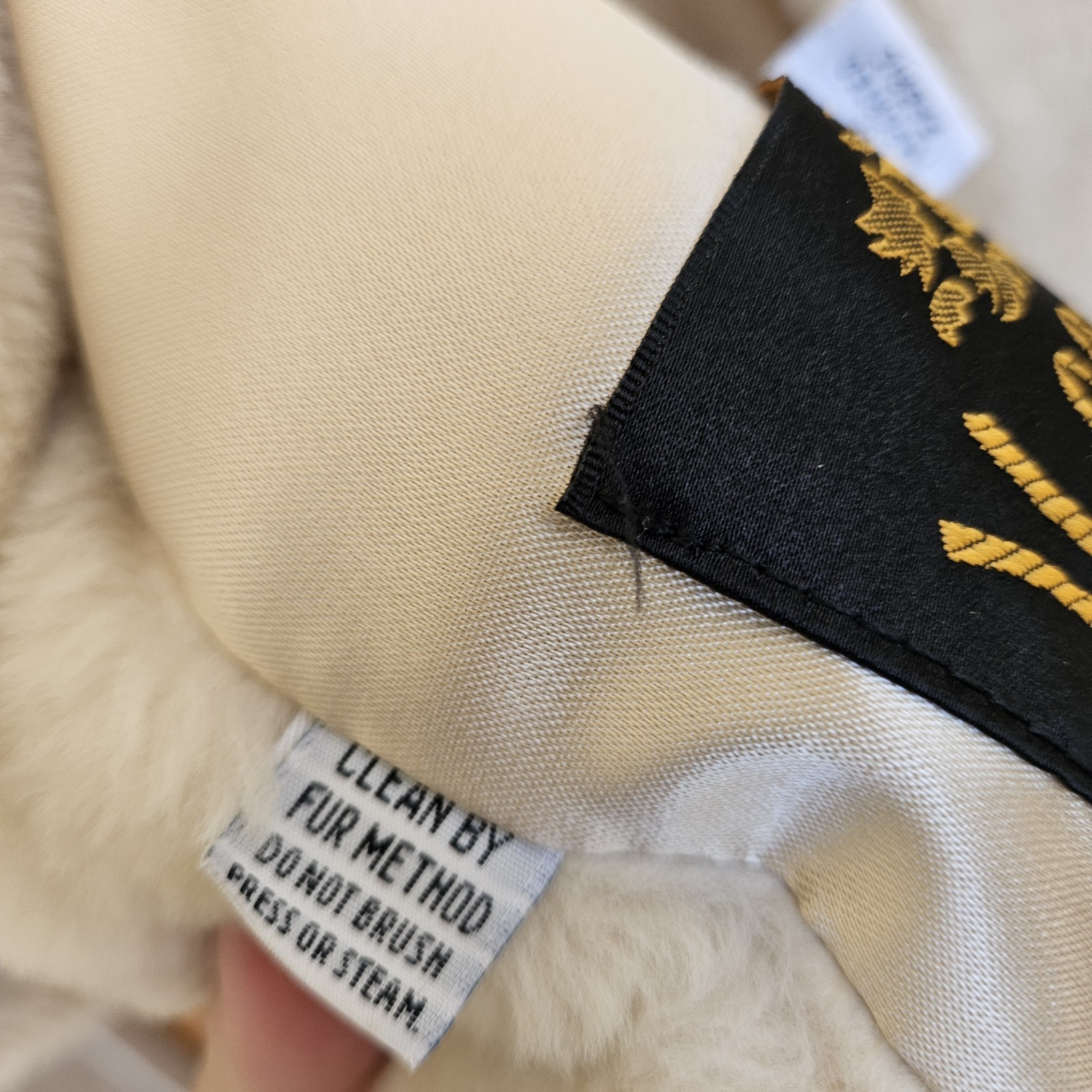 Hillmoor of New York Vtg Tan Cream Faux Fur Women’s Jacket/Coat Size 12