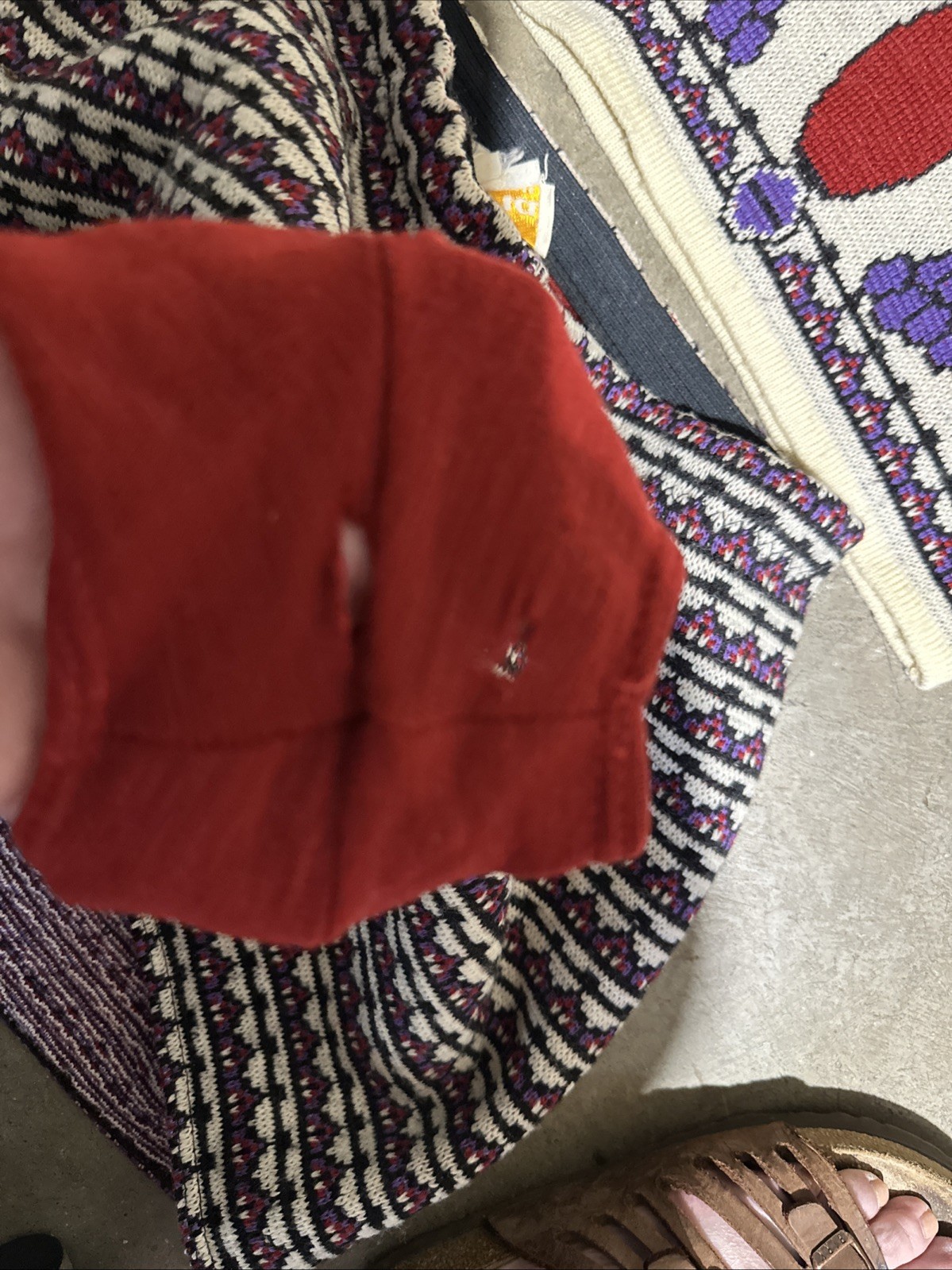 Vintage 1970s Sabra Wool Skort & Sweater Hobo Cutter Craft Fix Repair