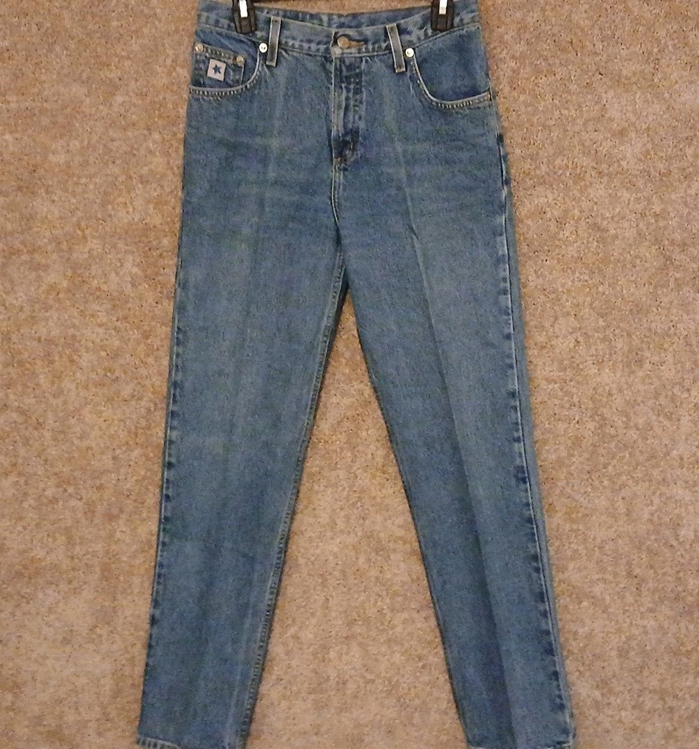 VTG ROCKIES SLIM Cotton Jeans Pants Distressed Denim Blue Size 9