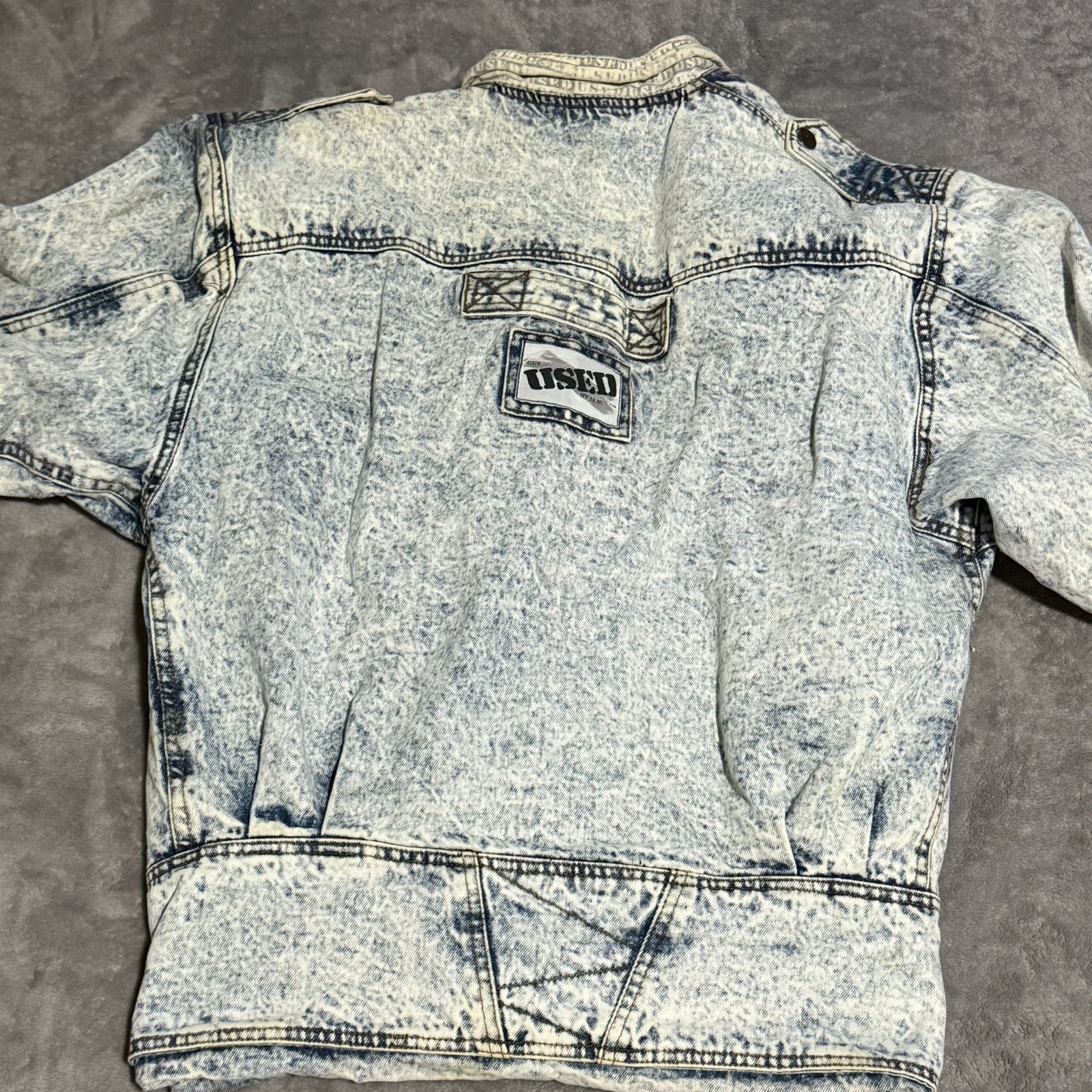 Vintage Get Used by Elie Jean Jacket Acid Wash Punk Rock Grunge Rap Women’s L