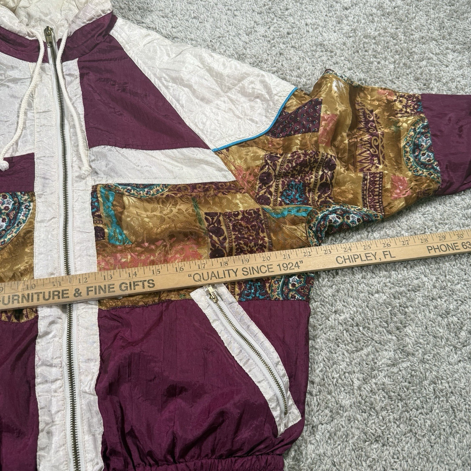 Vintage 80s 90s Tracksuit Womens Petite Large Purple Windbreaker Jacket Pants