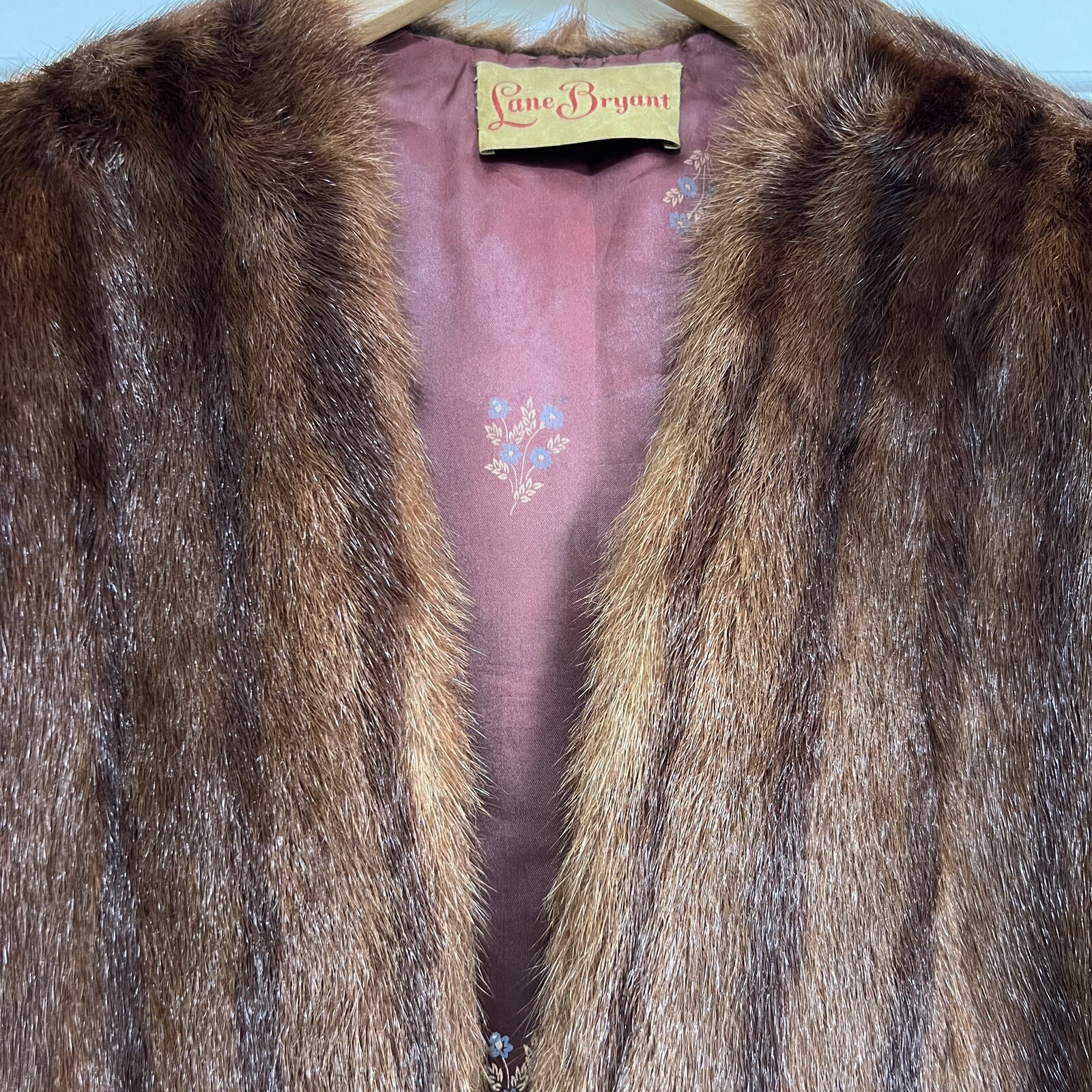 Vintage Lane Bryant Mink Stole Shoulder Wrap Coverlet One Size