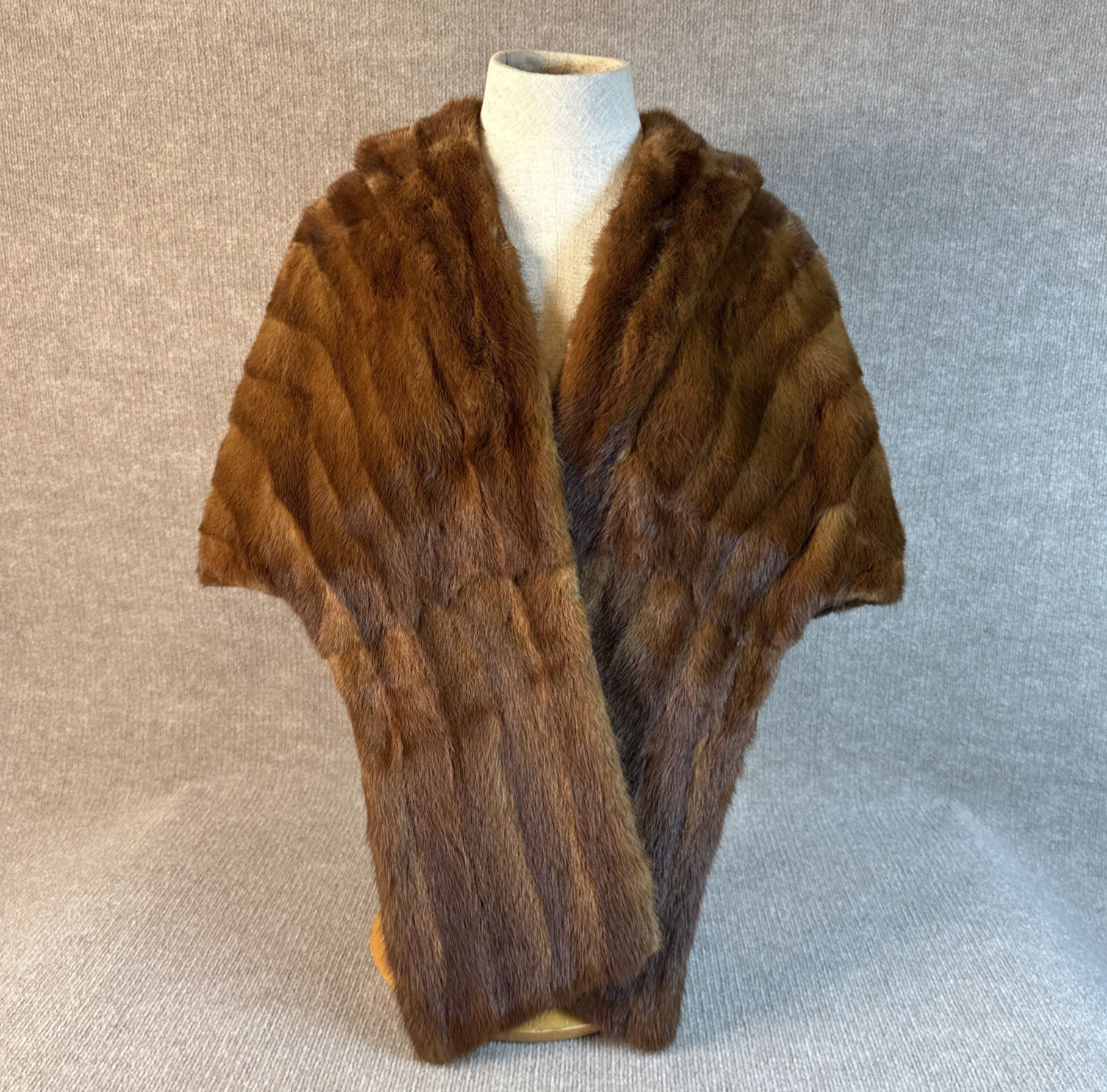 VTG SABLE MINK FUR BOLERO/WRAP BROWN from SORENSEN & WAHLBERG FURRIERS 40’S 50’S