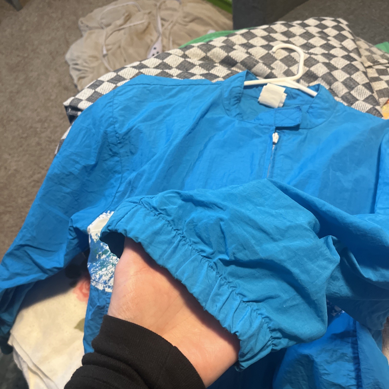 Vintage 1980s LA Gear Aqua Women’s Medium Colorblock Windbreaker Track Jacket