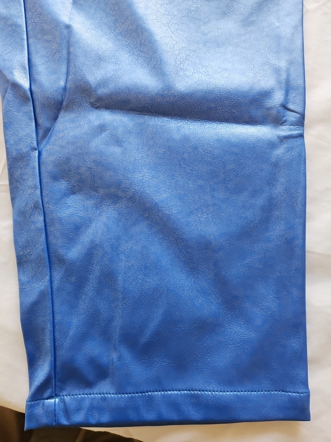 Vintage ROAMAN’S PVC Pants 80s Faux Leather Women’s H2 28/30 Inch Waist Blue