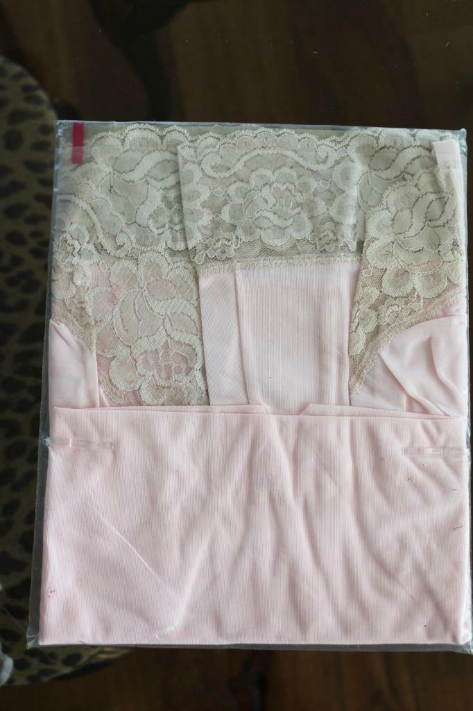 VERY RARE VINTAGE DEADSTOCK 1960’S PINK SILKY NYLON TRICOT SLIP SIZE 32