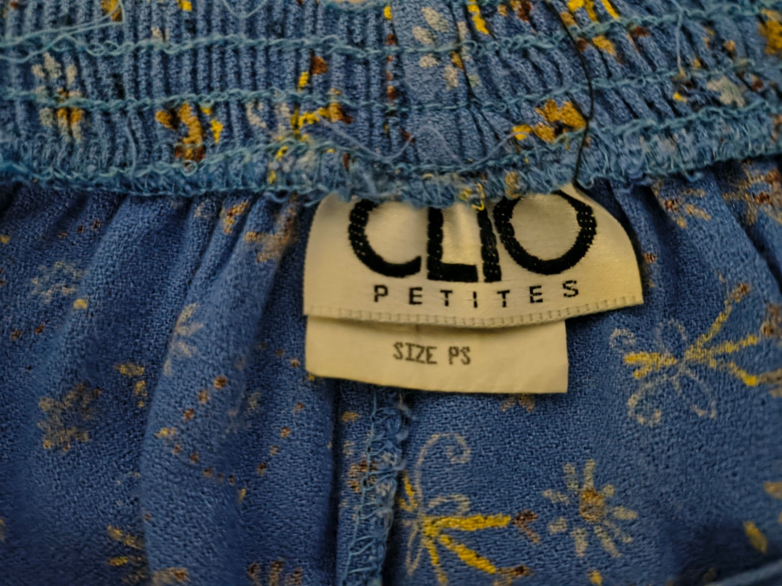 Vintage 90s Clio Petites Ditsy Floral Rayon Midi Skirt – Cornflower Blue PSmall