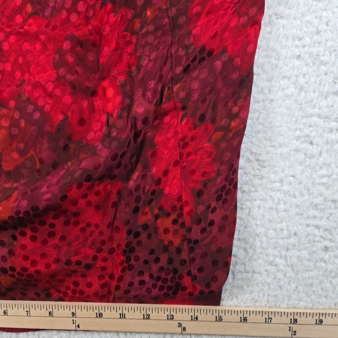 Vintage Louis Feraud Abstract Art Elegant Dress Silk Women’s US 14 Length 44″