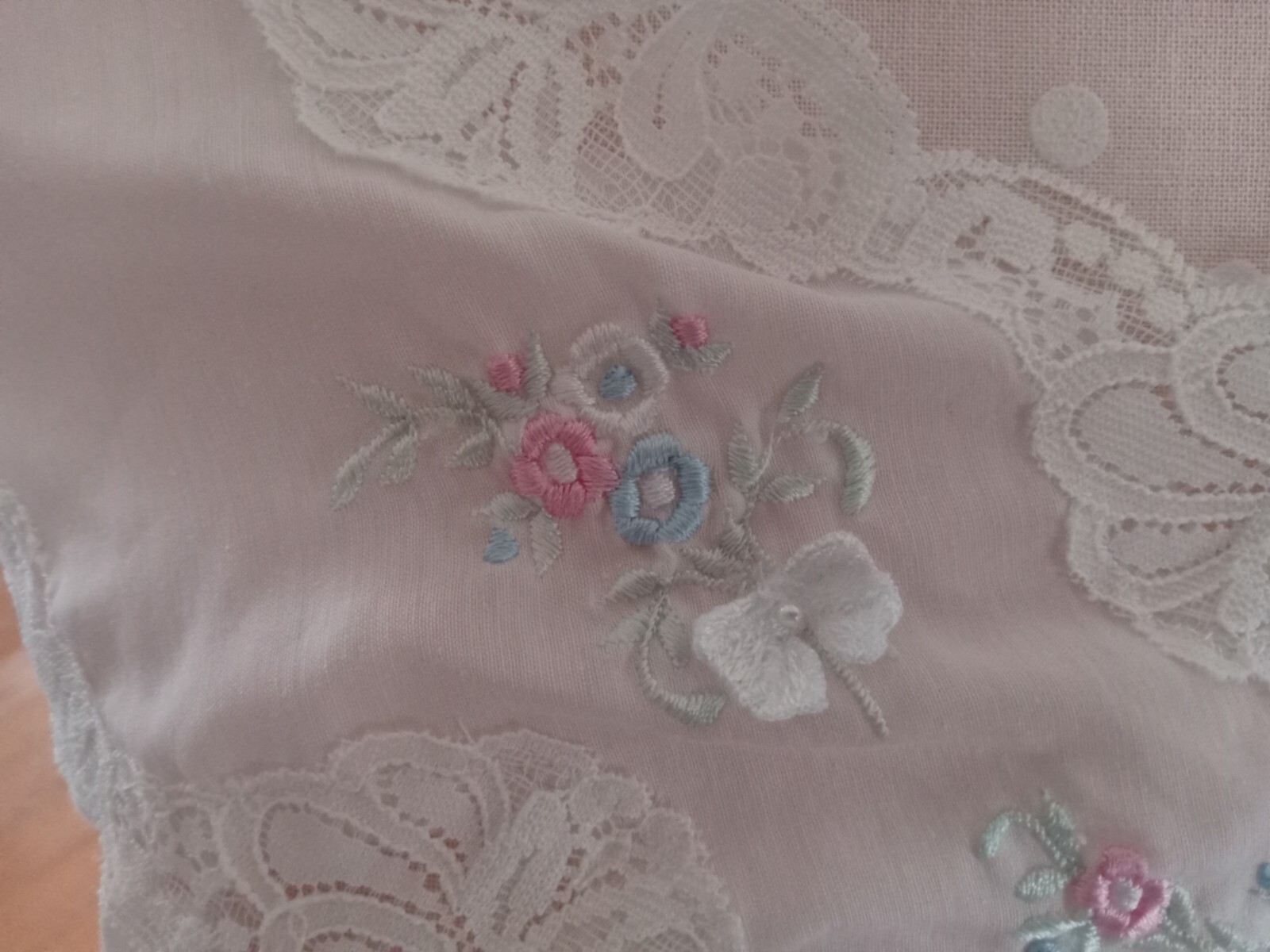 VTG Barbizon Gown Blendaire Batiste Silky Cotton Pale Pink Embroidered USA Med