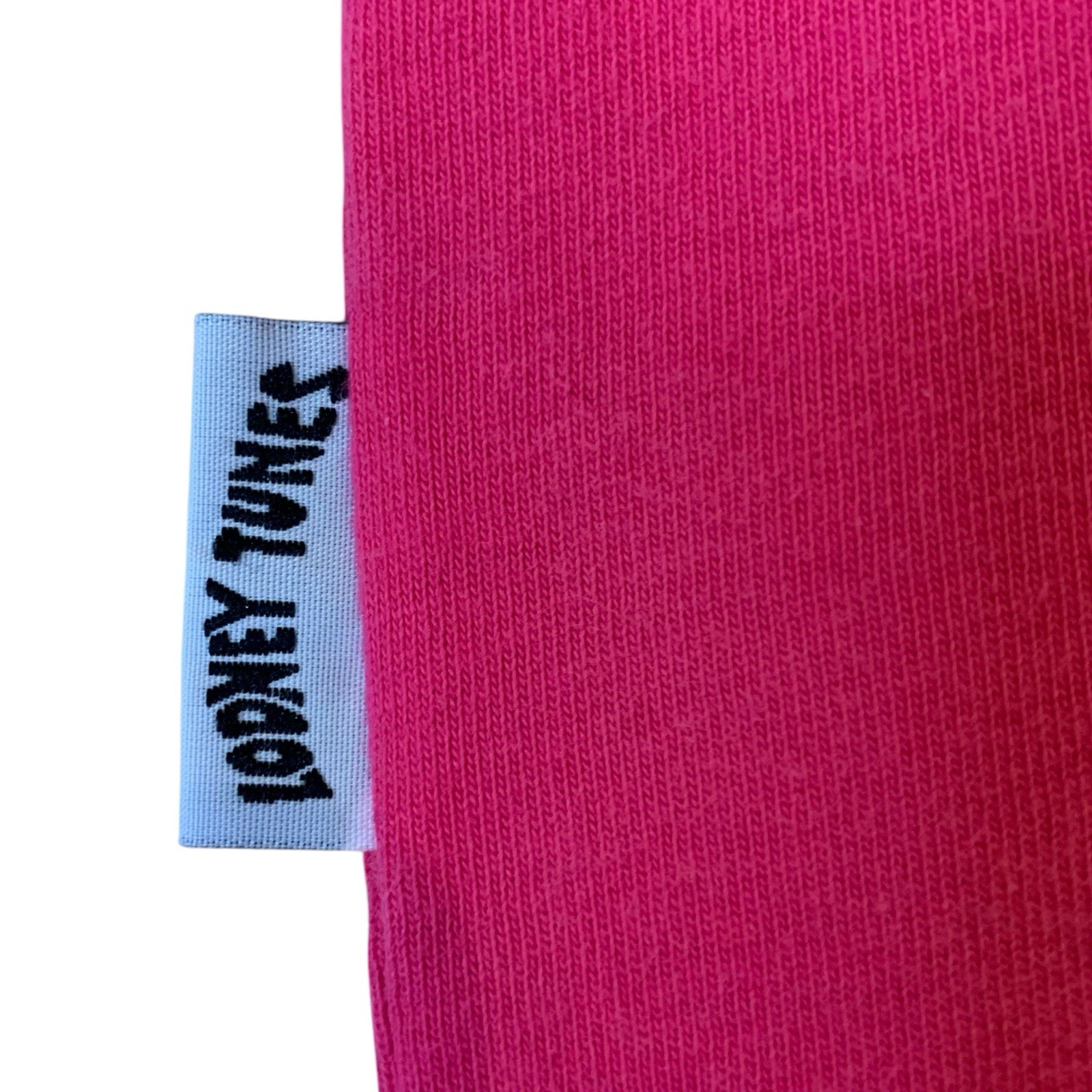 Vintage Acme Clothing Looney Toons Pink Women’s T-Shirt Embroidered Pocket RARE