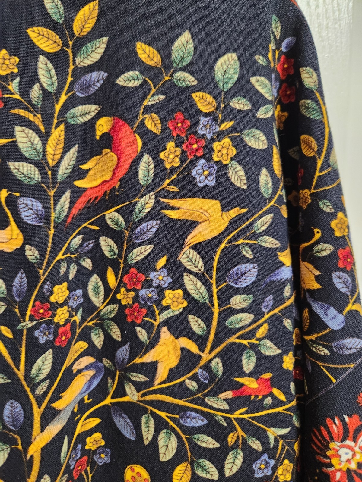 Vtg Women’s Asian Indian Bali Style Folk Art Jacket Wearable Art Tree Of Life