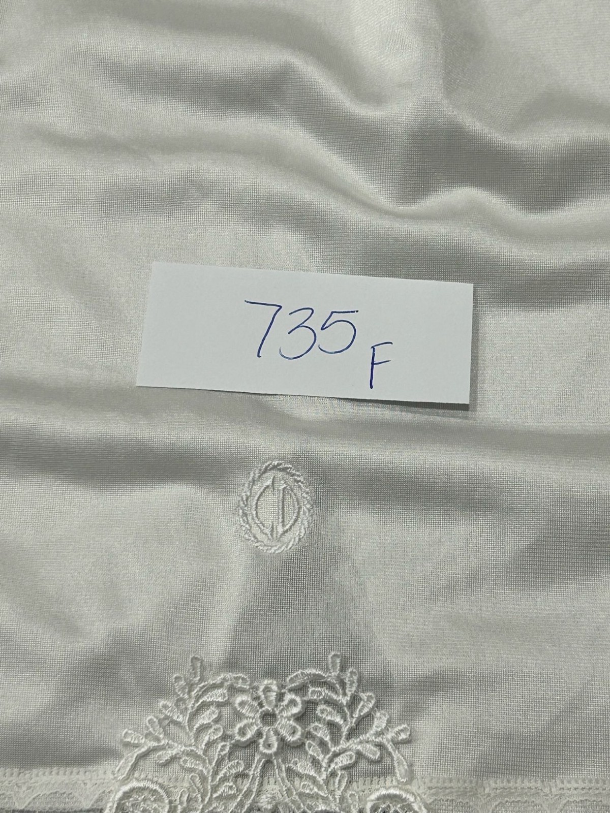 Christian Dior Small White Half Slip Lace Hem Elegant Undergarment Old Money
