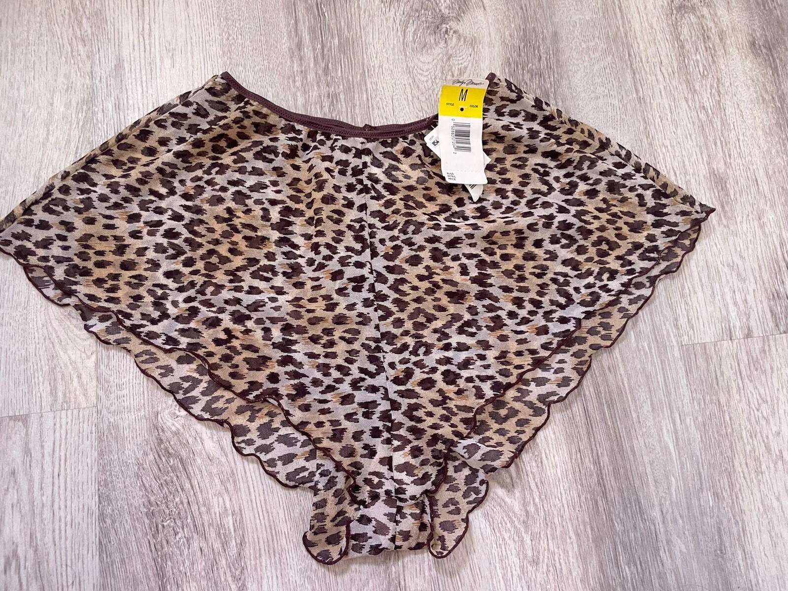 NWT MARILYN MONROE by WARNER’S Vintage Leopard Cheetah Mesh Panties Tap Shorts M