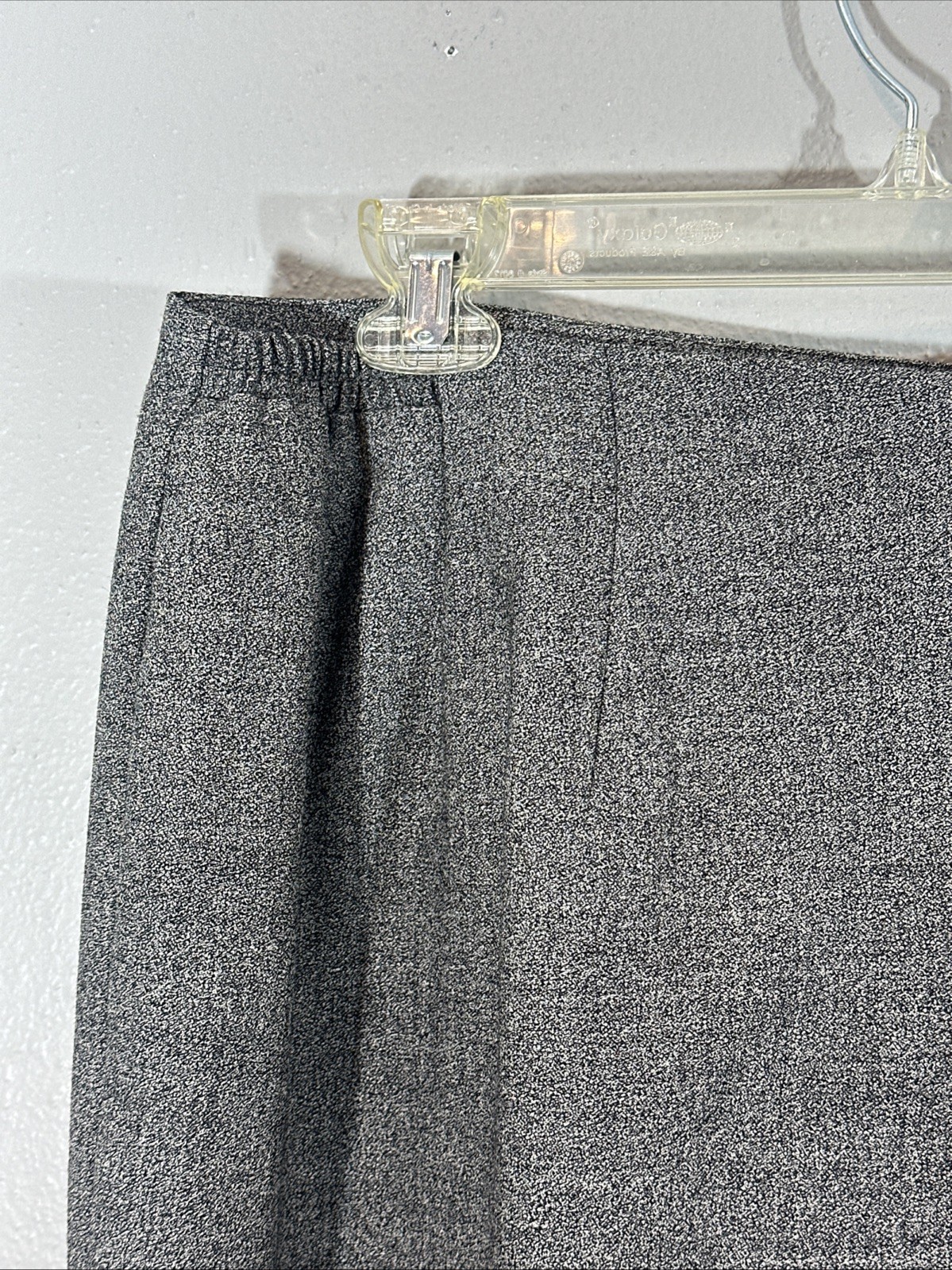 100 Wool Tailored Lined Pencil Skirt Preppy Academia Career Office Gray Women 18