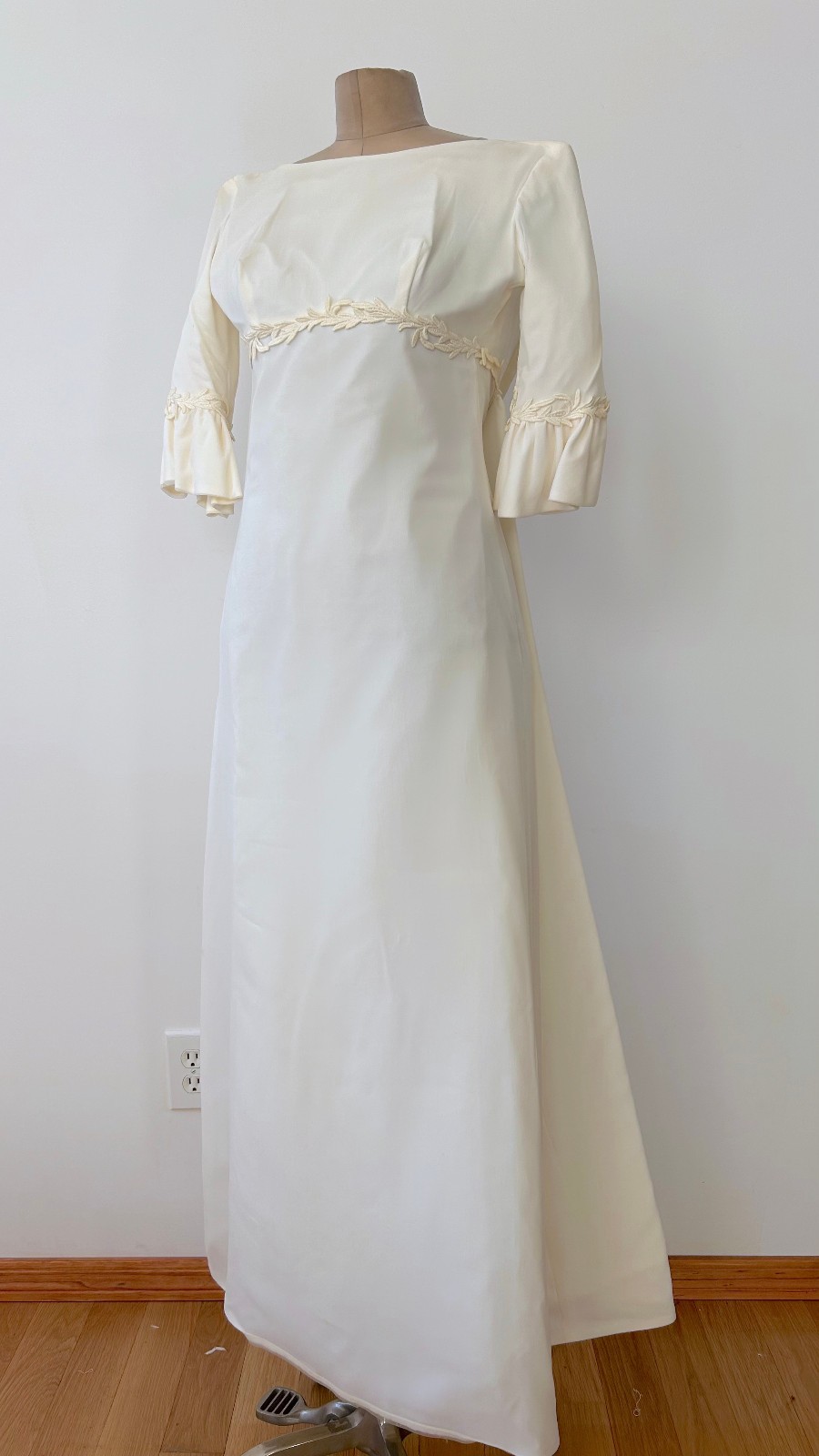 Vintage 1960s Wedding Dress Minimalist Modern Maisel Mad Men Era sz XS 0 2