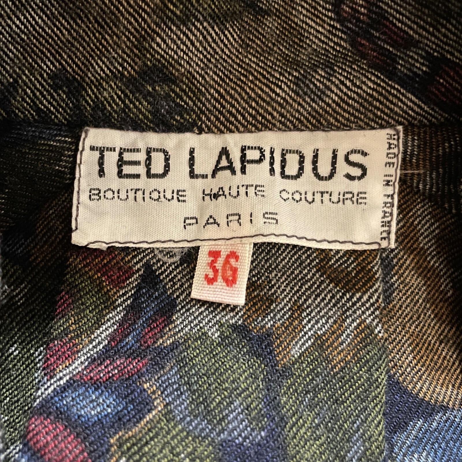 Vintage 80’s Ted Lapidus Paris Size 36 S/M Paisley Floral Jacket Blouse France
