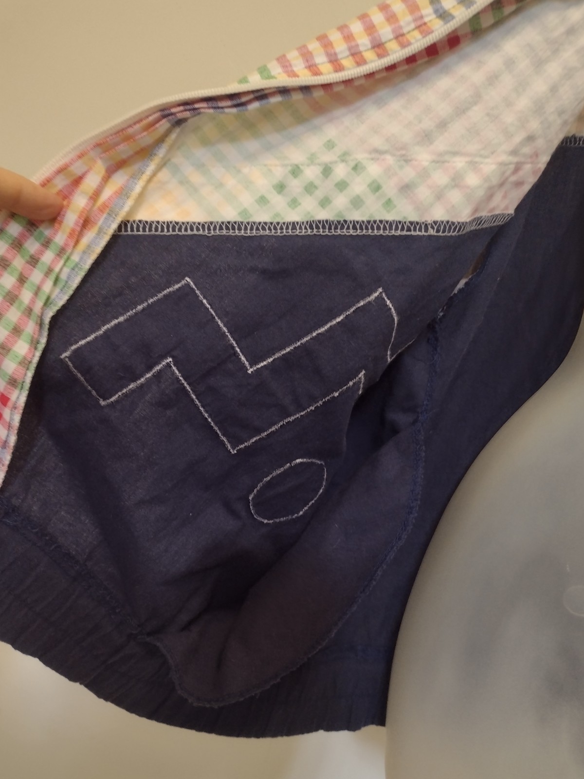 Vintage Adolfo Sport Colorblock Jacket XL Geometric Gingham Zip Memphis 80s