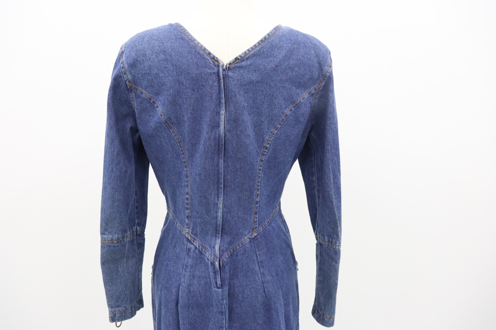 Jou Jou Y2K 1990’s Denim Dress Stones and Gromet Embellishments Size M (Size 8)
