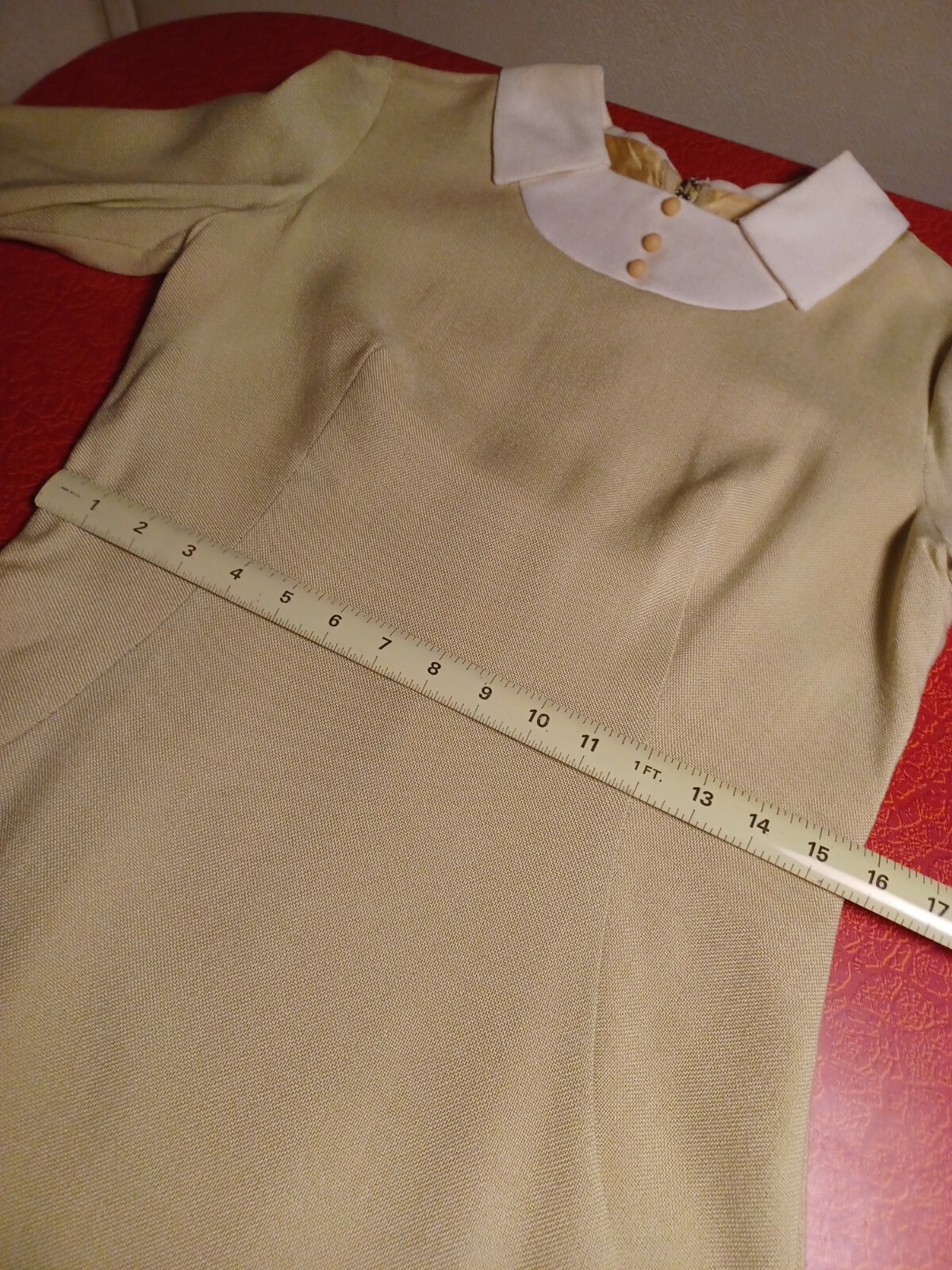 True Vtg Mid-century Modern 1960s Linen Anr Jr Sheath Dress Mod GoGo MCM EUC