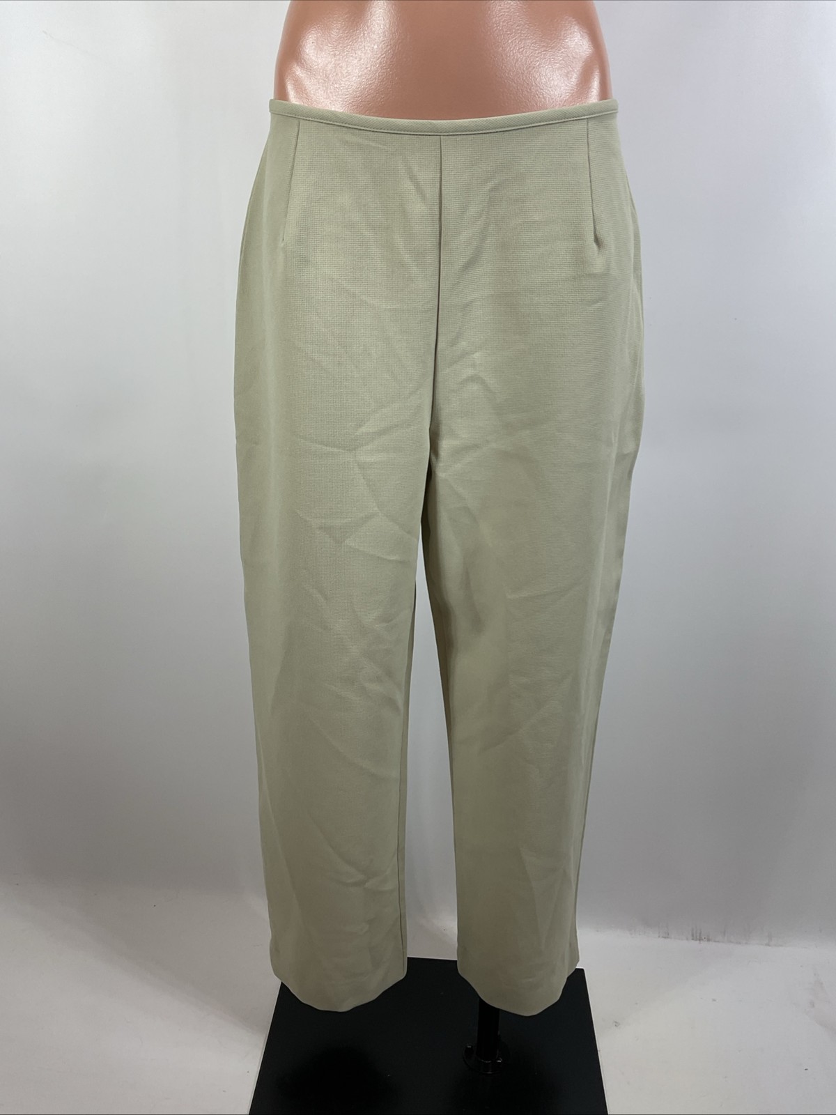 Vintage 90s y2k City Triangles Beige Olive 2pc Pant Tank Suit Set Office Career