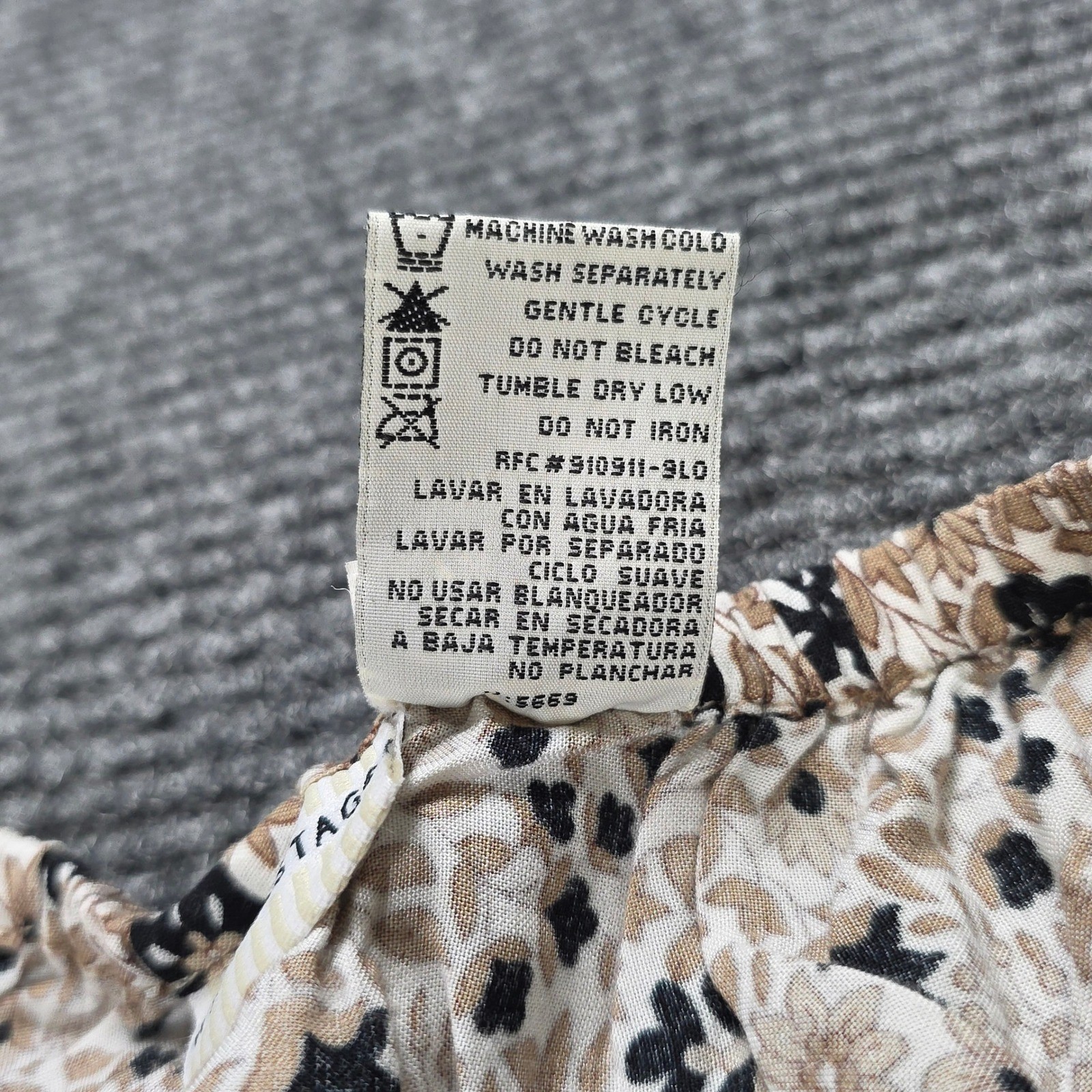 Vintage White Stag Tiered Tea Skirt Women’s Size M 8/10 Tan Khaki Floral Paisley