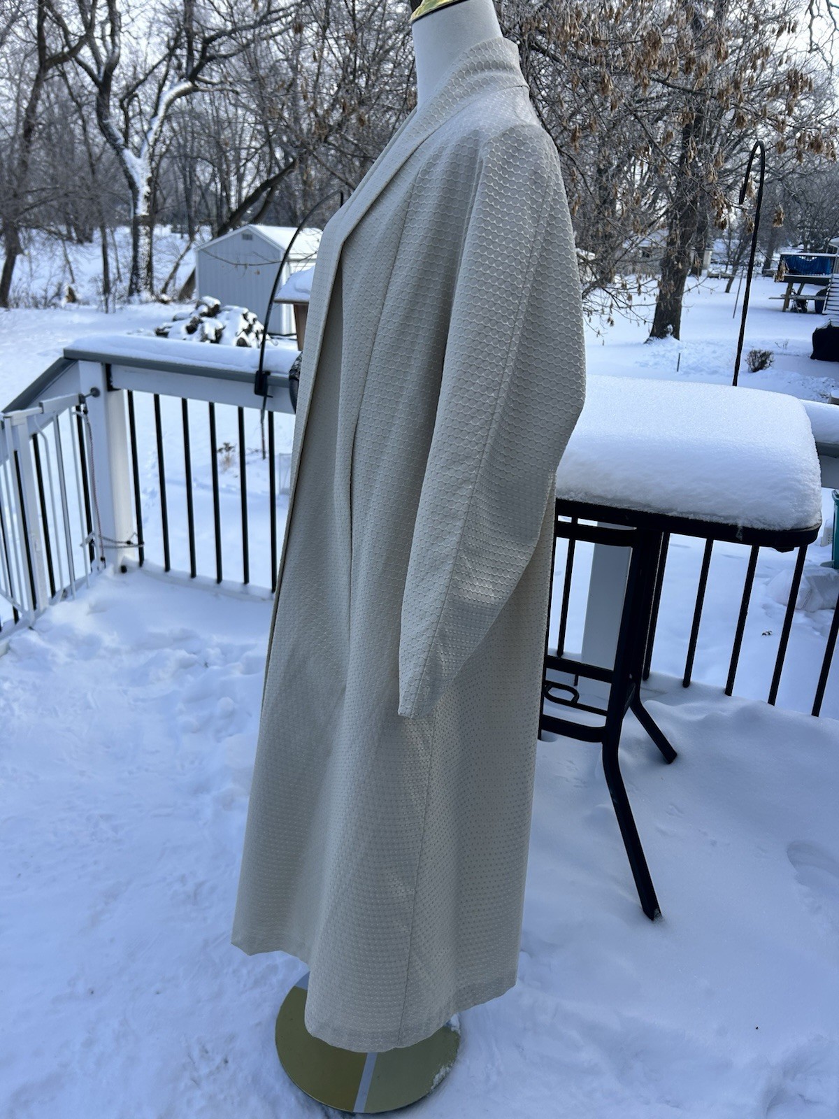 Vintage Cee-Dee Trademark Lined Swing Coat Cream Color With Side Pockets Size 12