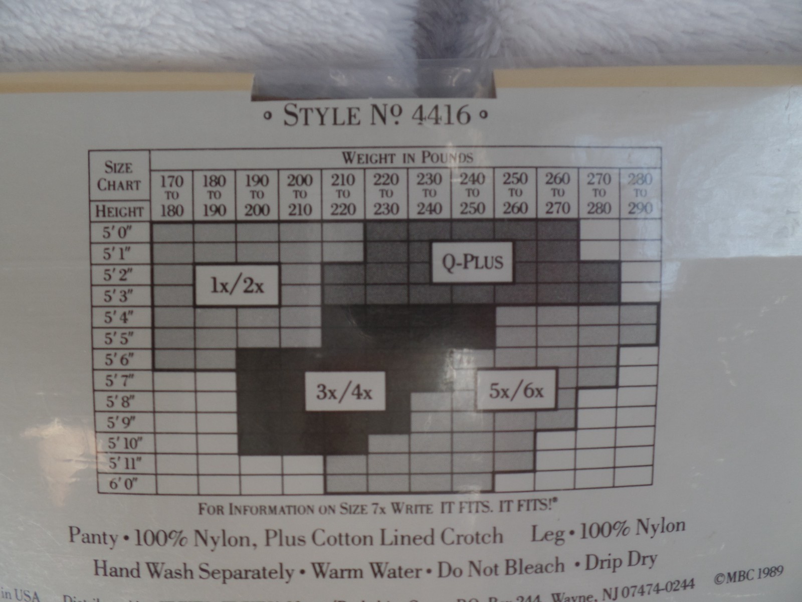 Vintage 1989 Berkshire It Fits. It Fits! Pantyhose Nylons Queen Pale Taupe 3x-4x