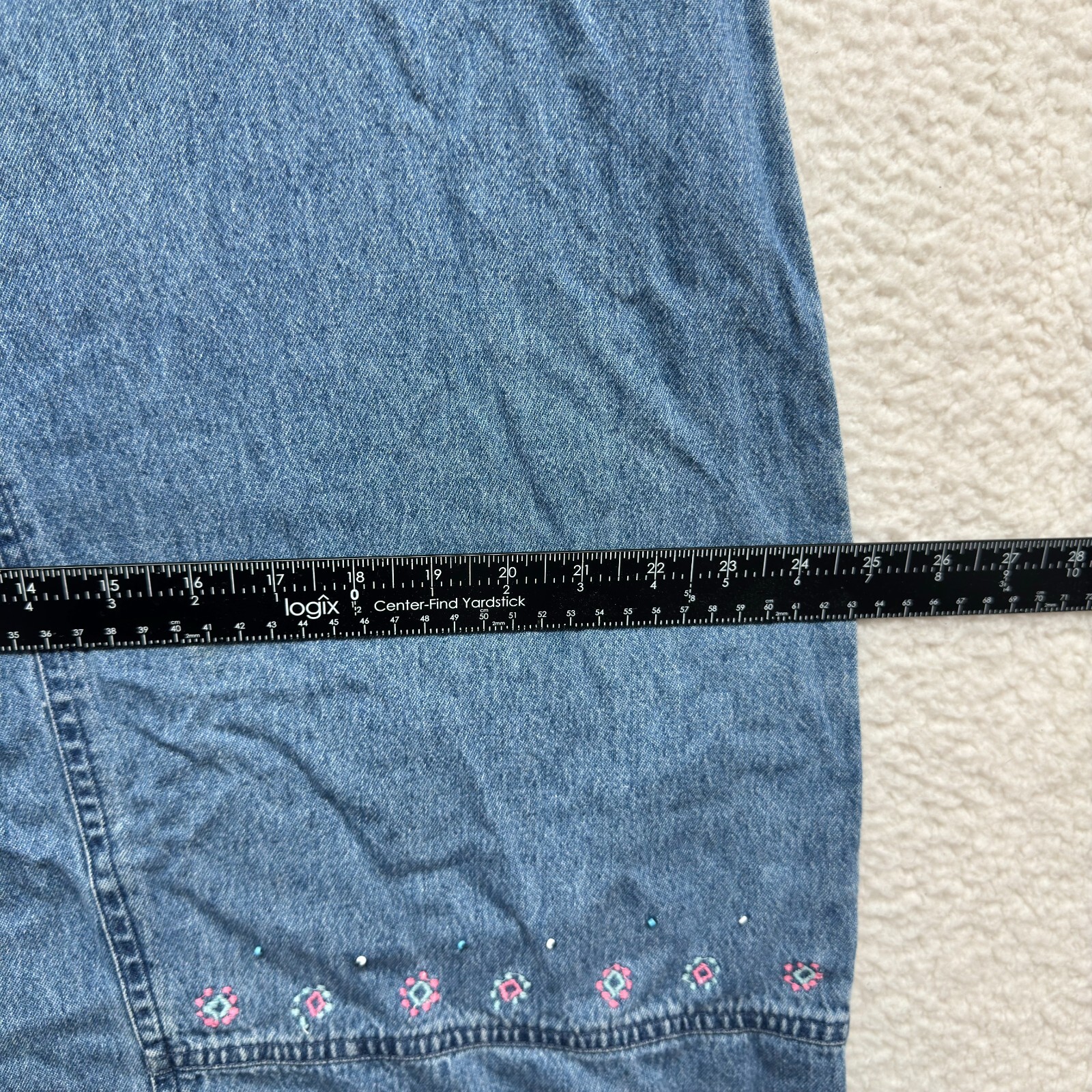 Vintage Jumper Maxi Dress XL 14 16 Denim Cottagecore Prairie Grandma Western