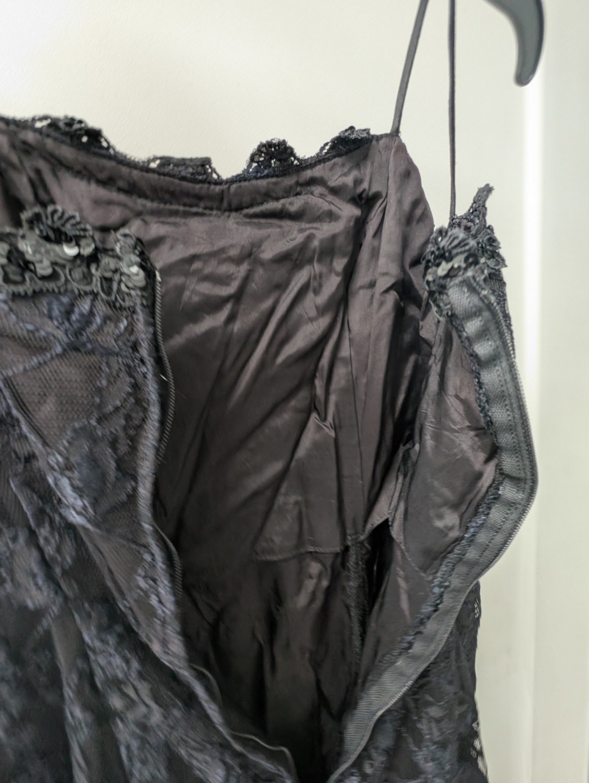 Vintage Roberta 80’s Prom Mini Dress Corset Black Lace Tassel Goth Fairy Sml Med