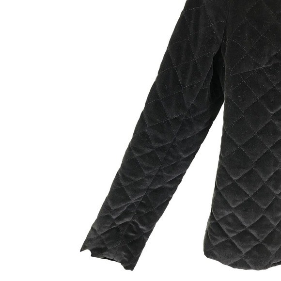 Austin Hill Vintage 2 Dark Academia Quilted Velvet Mandarin Frog Closure Jacket
