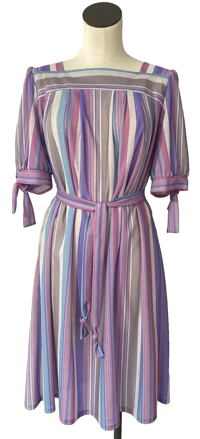 Vintage 70s Dress LOT 6 Small / Med Mod Summer Office Work #1
