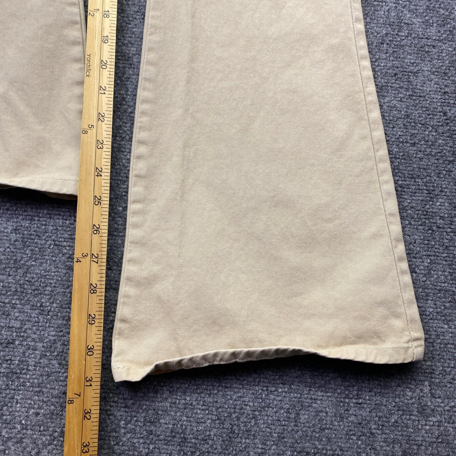 Vintage Bongo Gene Montesano Tan Khaki Flare Bell Bottom Pants Sz 5 USA Western
