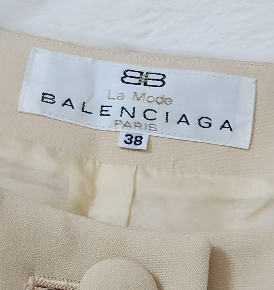 Vintage La Mode Paris Wool Blazer Jacket Beige Classic Elegant France