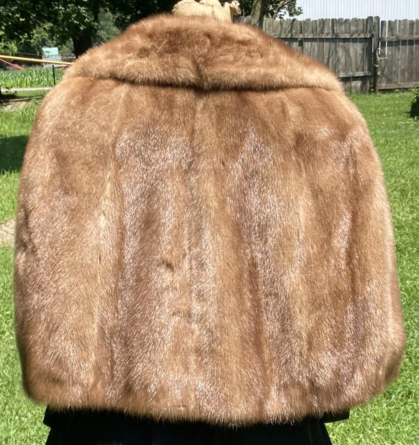 GUC Vtg 1950s Champagne Sable Fur Stole Shawl Jones Fur Service NC & W.VA