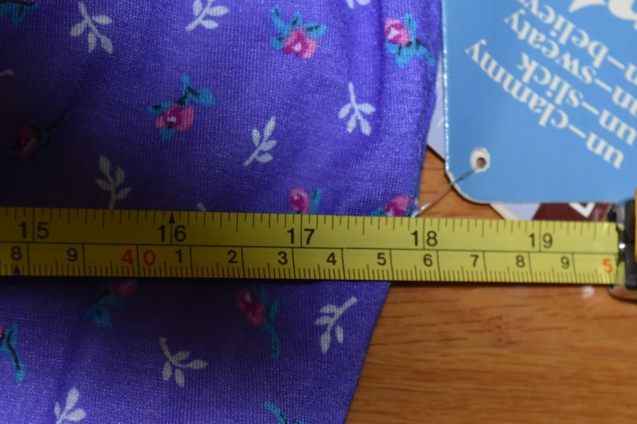 VTG NOS Womens Dress Purple Floral Union Label USA Sears See Measurements 14